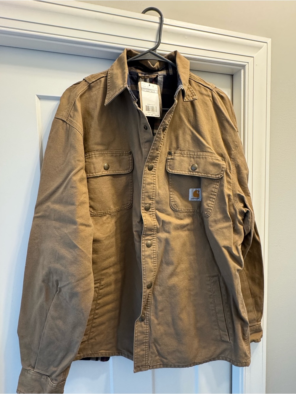 Carhartt Tan Canvas Flannel-Lined Field Jacket